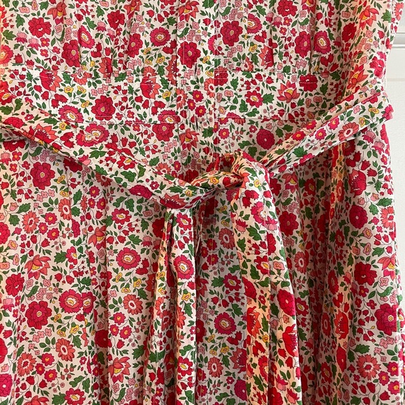 J.Crew Liberty floral Belted Midi Dress size 2P - Picture 8 of 8